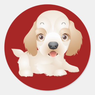 Liebe Golden Retriever Welpe Hund Braun Aufkleber