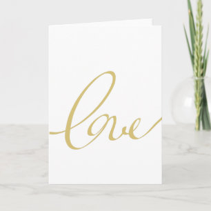 Liebe Golden Schrift Karte