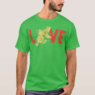 Liebe Goldfish Aquarium Fisch Niedlich Goldfish T-Shirt