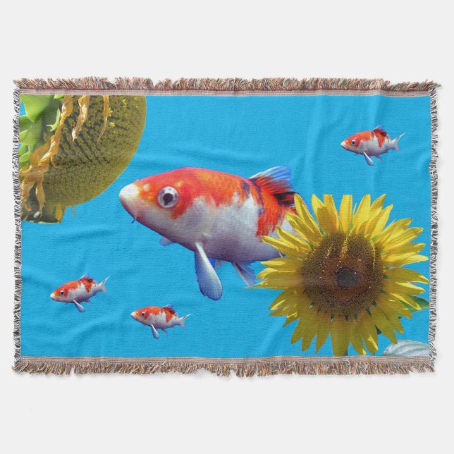 Liebe Goldfish Throw Blanket Decke (Vorderseite)