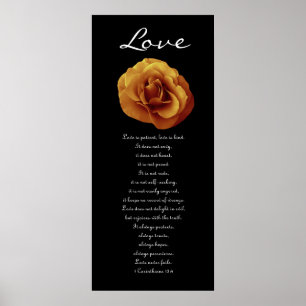 Liebe - GoldRose - erste Korinther Poster