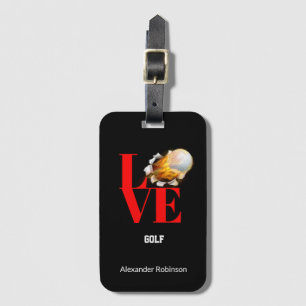 Liebe Golf Personalisiert Sports  Gepäckanhänger