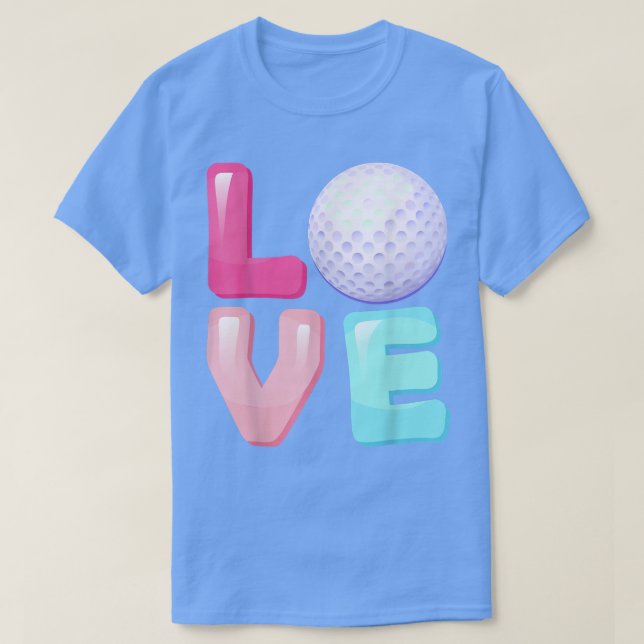 Liebe Golf Player Team Fan Girls T-Shirt (Design vorne)