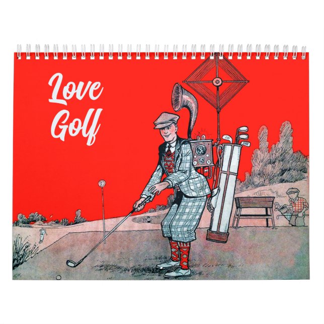 Liebe Golf - Vintager Golfkalender Kalender (Titelbild)