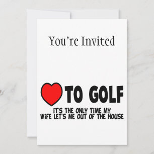 Liebe Golf zu spielen Einladung