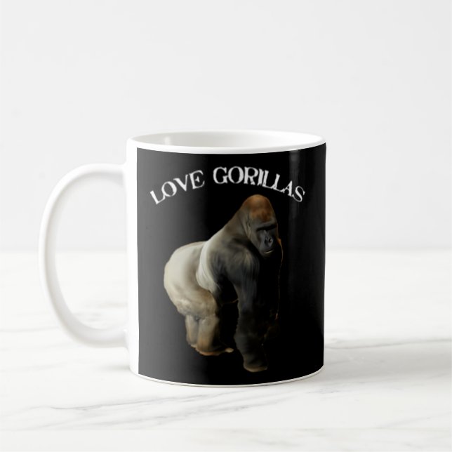 Liebe Gorillas Zoo Silver-Back Gorilla Kaffeetasse (Links)