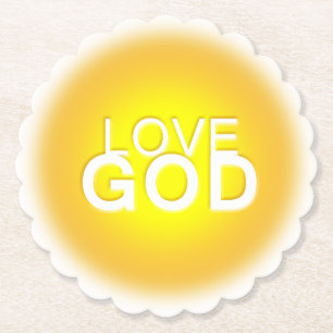 Liebe Gott Sonnen Golden Untersetzer