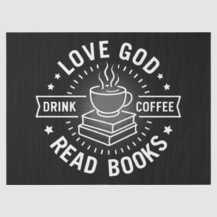 Liebe Gott trinken Kaffee Bücher lesen Liebe Vinta Seidenpapier