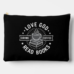 Liebe Gott trinken Kaffee Bücher lesen Liebe Vinta Zubehörtasche