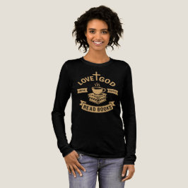 Liebe Gott trinken Kaffee Bücher lesen Liebhaber Tri-Blend Shirt