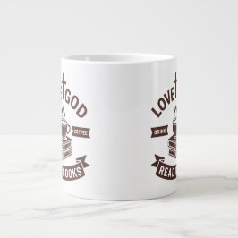 Liebe Gott trinken Kaffee Lesen Bücher Christlich Jumbo-Tasse