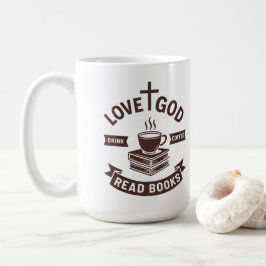 Liebe Gott trinken Kaffee Lesen Bücher Christlich  Kaffeetasse