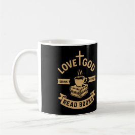 Liebe Gott trinken Kaffee Lesen Bücher Christlich Kaffeetasse