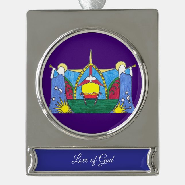 Liebe Gottes Banner Ornament (Vorderseite)