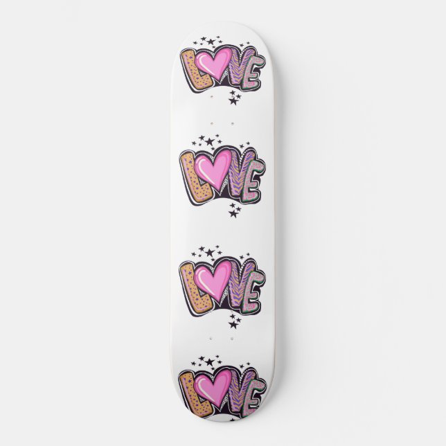 Liebe Graffiti Art Skateboard (Vorderseite)
