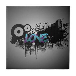 LIEBE Graffiti Fliese