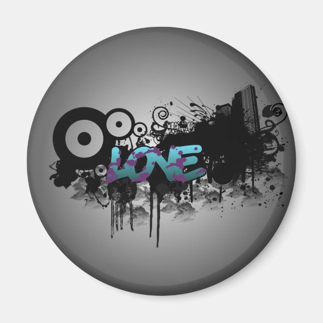 LIEBE Graffiti Magnet (Vorne)