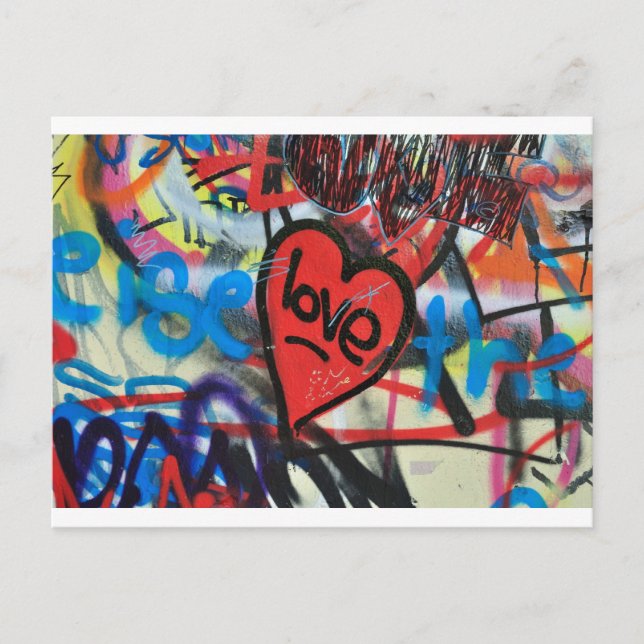 Liebe Graffiti Postkarte (Vorderseite)
