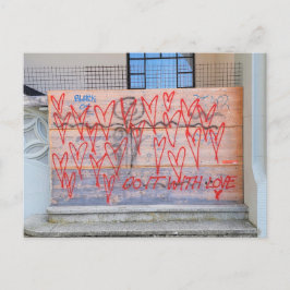 Liebe Graffiti Postkarte
