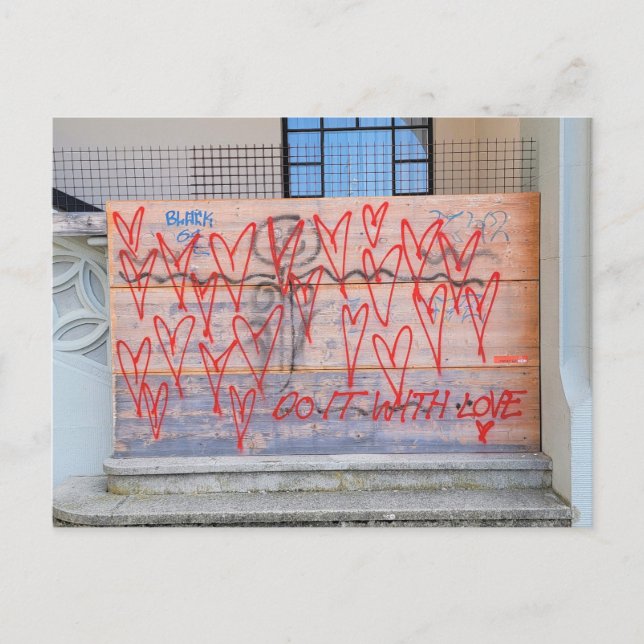Liebe Graffiti Postkarte (Vorderseite)