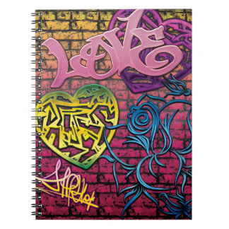Liebe Graffitti Notizbuch Notizblock