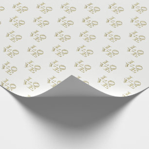 LIEBE Grafischer Text - Imitate Gold Geschenkpapier