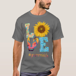 LIEBE Grammie Life Flip Flops Sommermonat Sonnenbl T-Shirt