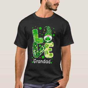Liebe Grandad Gnome Lover Leopard Kleeblatt St T-Shirt
