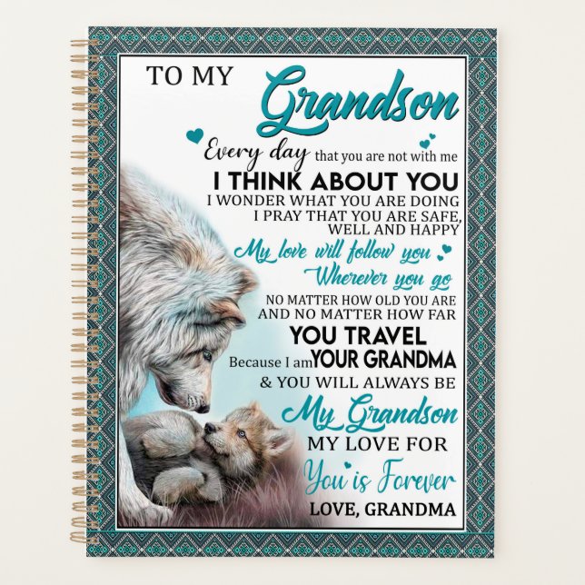 Liebe Grandson | Brief an meinen Enkel von Oma Planer (Vorderseite)