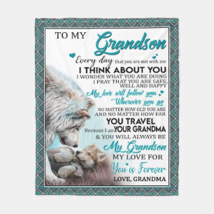 Liebe Grandson Brief an meinen Großvater von Oma Fleecedecke