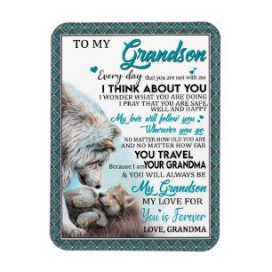Liebe Grandson  Brief an meinen Großvater von Oma Magnet