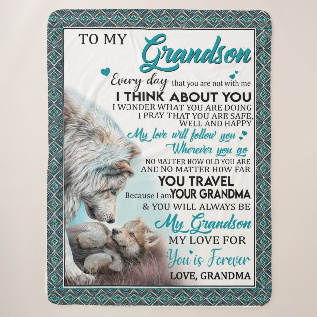 Liebe Grandson| Brief an meinen Großvater von Oma Sherpadecke (Vorderseite)
