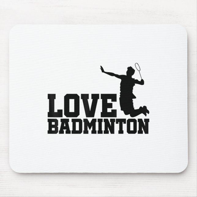Liebe Graphic Badminton Player Shuttle Player Spor Mousepad (Vorne)