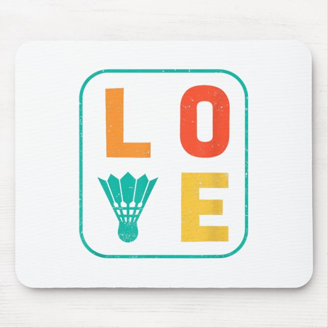 Liebe Graphic Badminton Player Shuttle Player Spor Mousepad (Vorne)