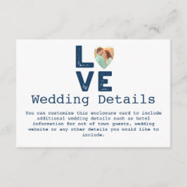 LIEBE Graphic Minimalistisch Heart Foto Wedding Begleitkarte