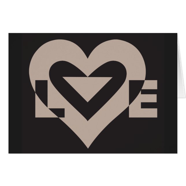 Liebe Grau auf Schwarz (Vorderseite (Horizontal))