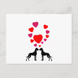Liebe Great Dane Couple Postkarte
