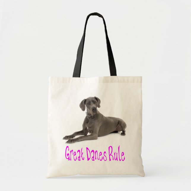 Liebe Great Dane Welpe Hund Tote Tasche (Vorne)