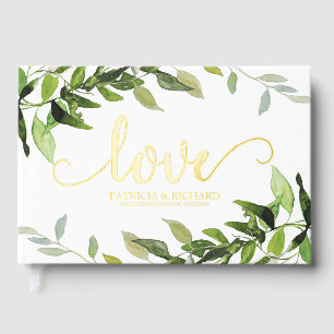 Liebe Greenery Eucalyptus Brautparty Gästebuch
