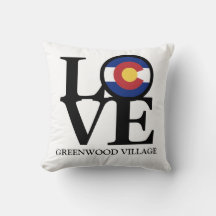 LIEBE Greenwood Village Colorado Throw Kissen