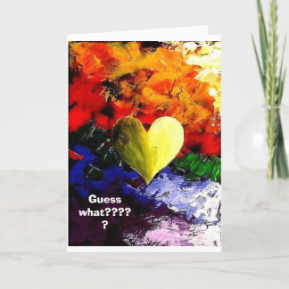 LIEBE GREETKARTE - FARBHAFTES HERZ KARTE