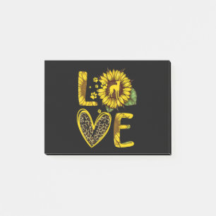 Liebe Greyhound Sunflower für Hunde-Lover-Geschenk Post-it Klebezettel