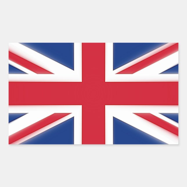 Liebe Großbritannien Rechteckiger Aufkleber (Vorderseite)