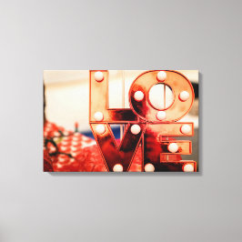 LIEBE (Große rote Schrift) Leinwanddruck