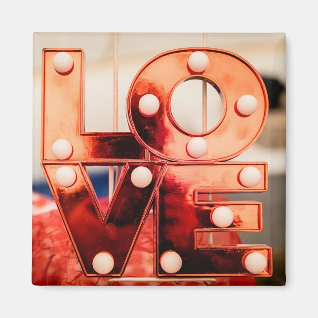 LIEBE (Große rote Schrift) Magnet (Vorne)