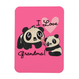 Liebe-Großmutter der Panda-Bärn-I Magnet