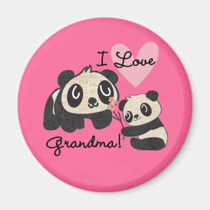 Liebe-Großmutter der Panda-Bärn-I Magnet
