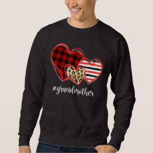 Liebe Großmutter Heart Buffalo Kariert Leopard Chr Sweatshirt