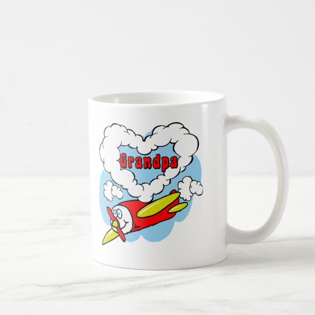 Liebe-Großvater scherzt Flugzeug Kaffeetasse (Rechts)