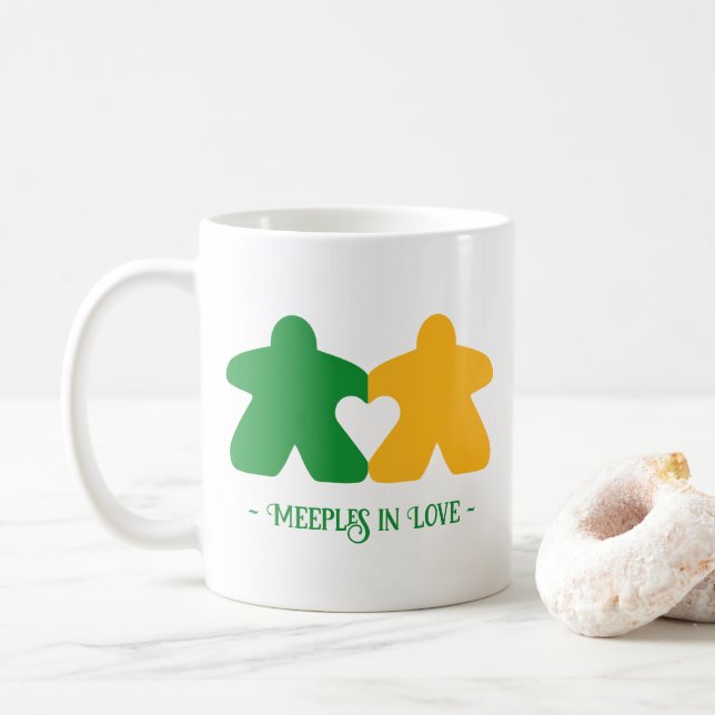 Liebe, Grün-Gelbe Tasse (Mit Donut)